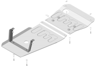 Комплект защиты Motodor для Мерседес Вито 2009-2014, алюминий 5мм, арт:MO.31206-2