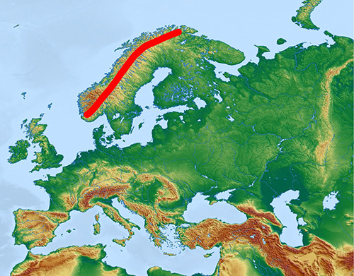Горы Европы: Скандинавские горы
