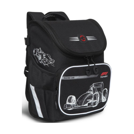 Школьный рюкзак GRIZZLY RAl-295-2 черный, 26х35х16