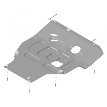 Защита картера и КПП Motodor для Ниссан Сентра 2014-2018, сталь 2мм, арт:MO.71427-2