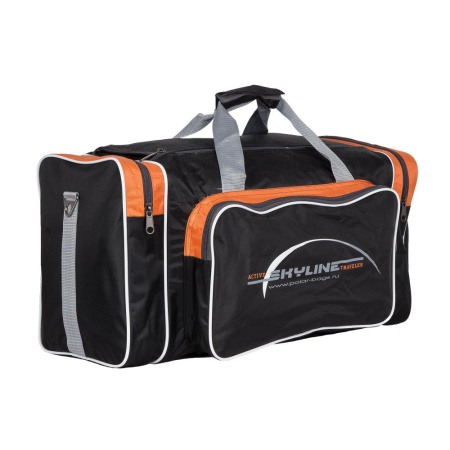 Спортивная сумка Polar 6008/6 черная с оранжевым 56х30х30, арт:Sum0340