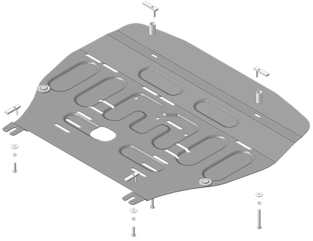 Защита картера и КПП Motodor, сталь 2мм, арт:MO.71010