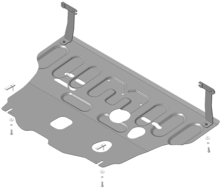 Защита картера и КПП Motodor для Киа Церато 2019-2024, сталь 2мм, арт:MO.70913-2